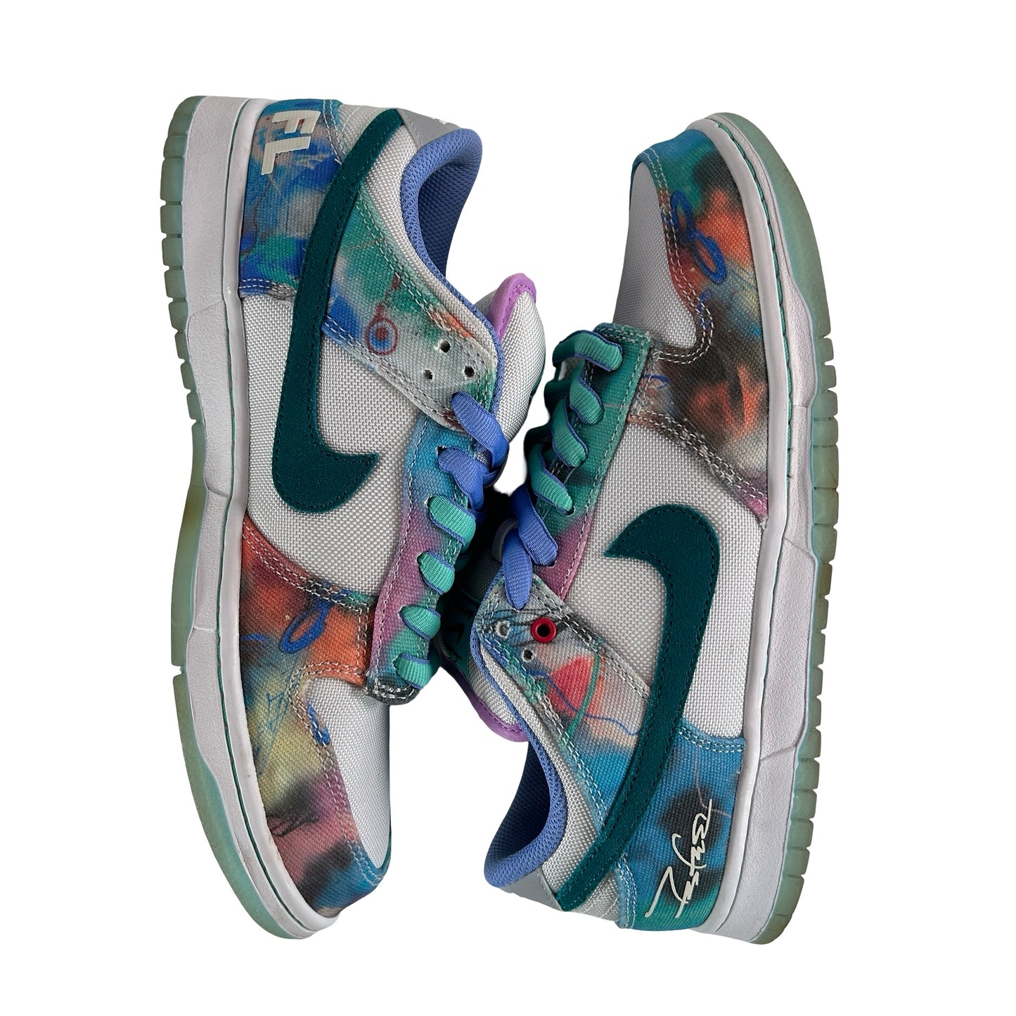 HF6061 400 Nike SB Dunk Low Futura Laboratories Bleached Aqua [USED] - 8.5 M (Used) (No Box)
