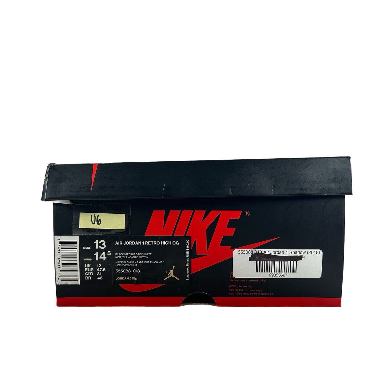 555088 013 Jordan 1 Shadow (2018) [USED] - 13 M (Used6)