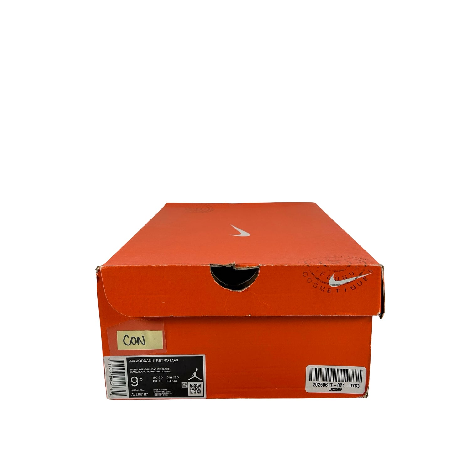 AV2187 117 Jordan 11 Low Legend Blue [CONDITIONAL] - 9.5 M (Yellowing) (B-Grade)