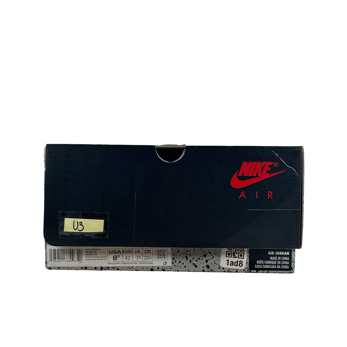 HQ7978 101 Jordan 5 Retro Fire Red Black Tongue (2025) [USED] - 8.5 M (Used3)