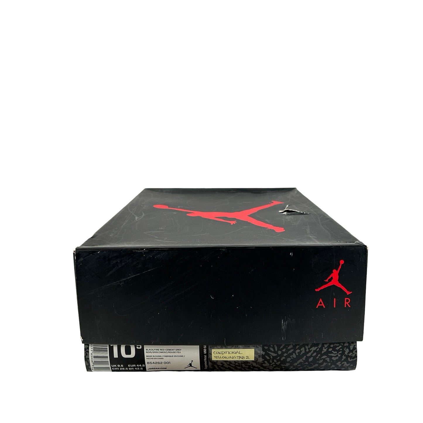 854262 001 Jordan 3 Black Cement 2018 [CONDITIONAL] - 10.5 M (Yellowing Heel Tab2)