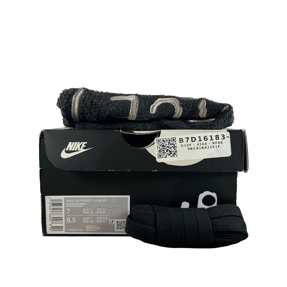 HJ8463 001 Nike Air Force 1 Low Cactus Plant Flea Market Black (2024) [USED] - 7 M (Used)