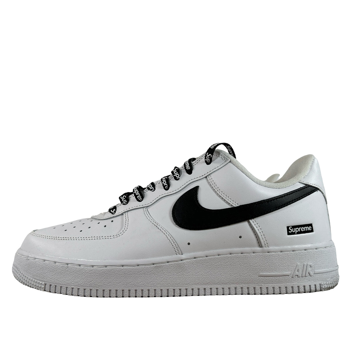 CU9225 102 Nike Air Force 1 Low Supreme White Black [USED] - 10 M (Used)
