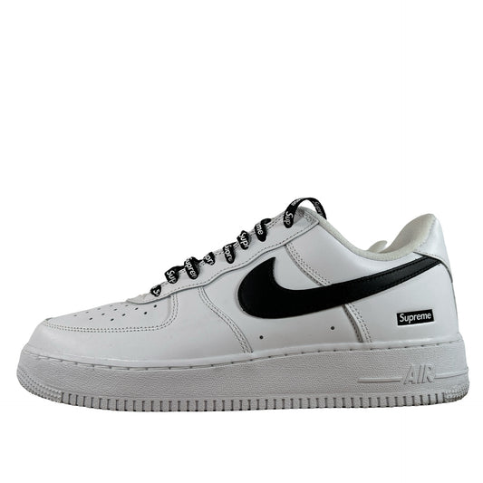 CU9225 102 Nike Air Force 1 Low Supreme White Black [USED] - 10 M (Used)