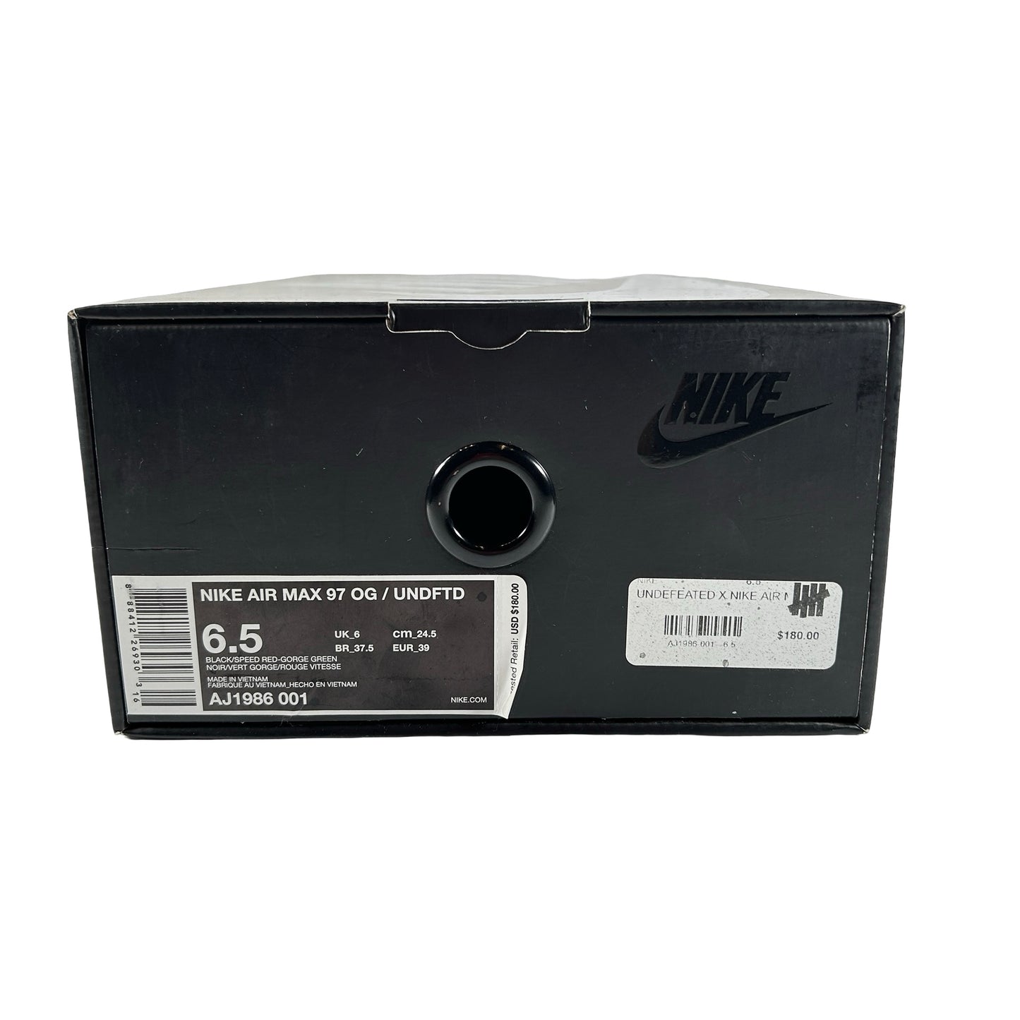 AJ1986 001 Nike Air Max 97 Undefeated Black [USED] - 6.5 M (Used)