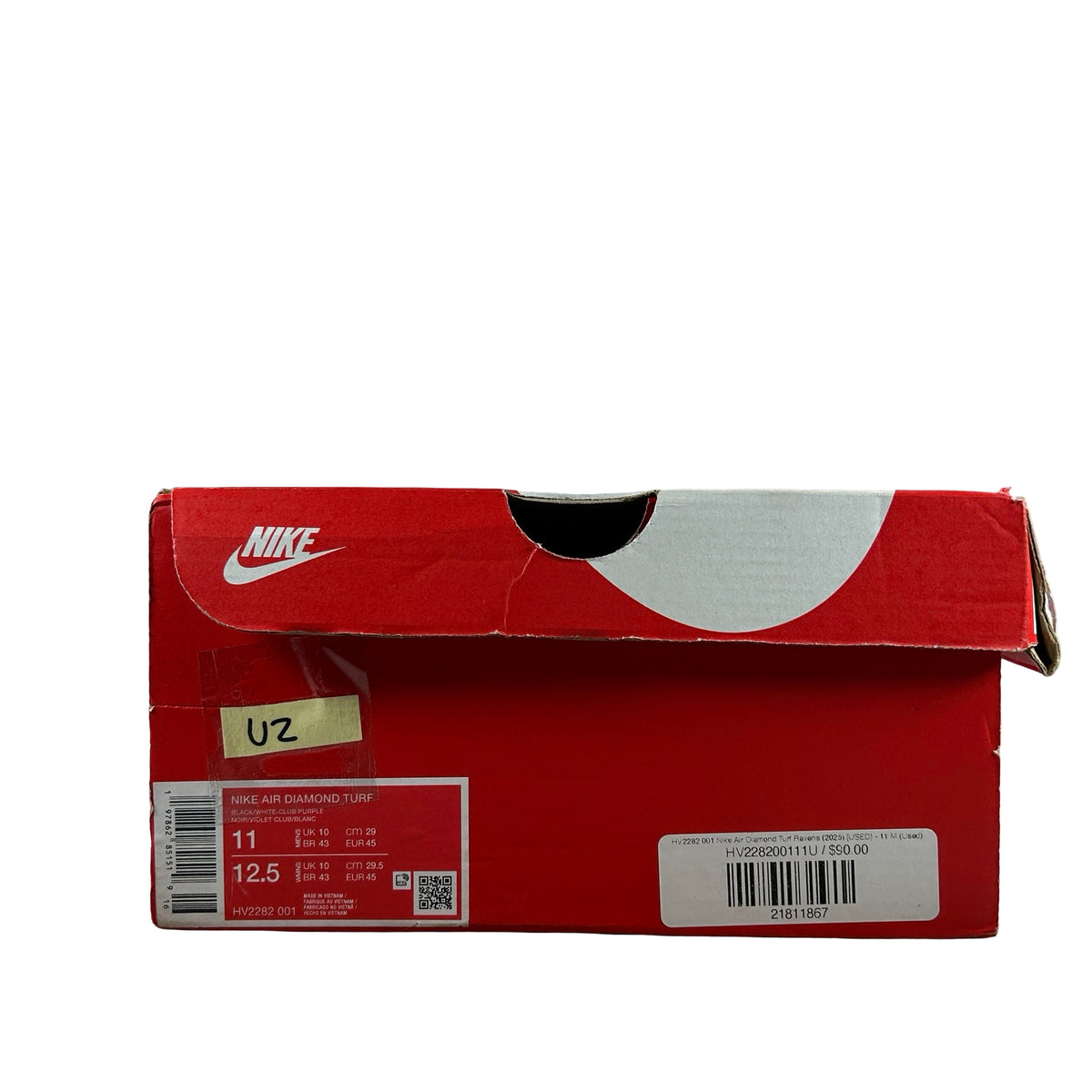 HV2282 001 Nike Air Diamond Turf Ravens (2025) [USED] - 11 M (Used2)