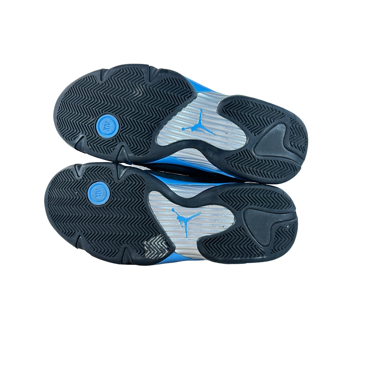 487471 007 Jordan 14 Retro Black University Blue (2026) [USED] - 12 M (Used5) (Replace Insole Right Foot)