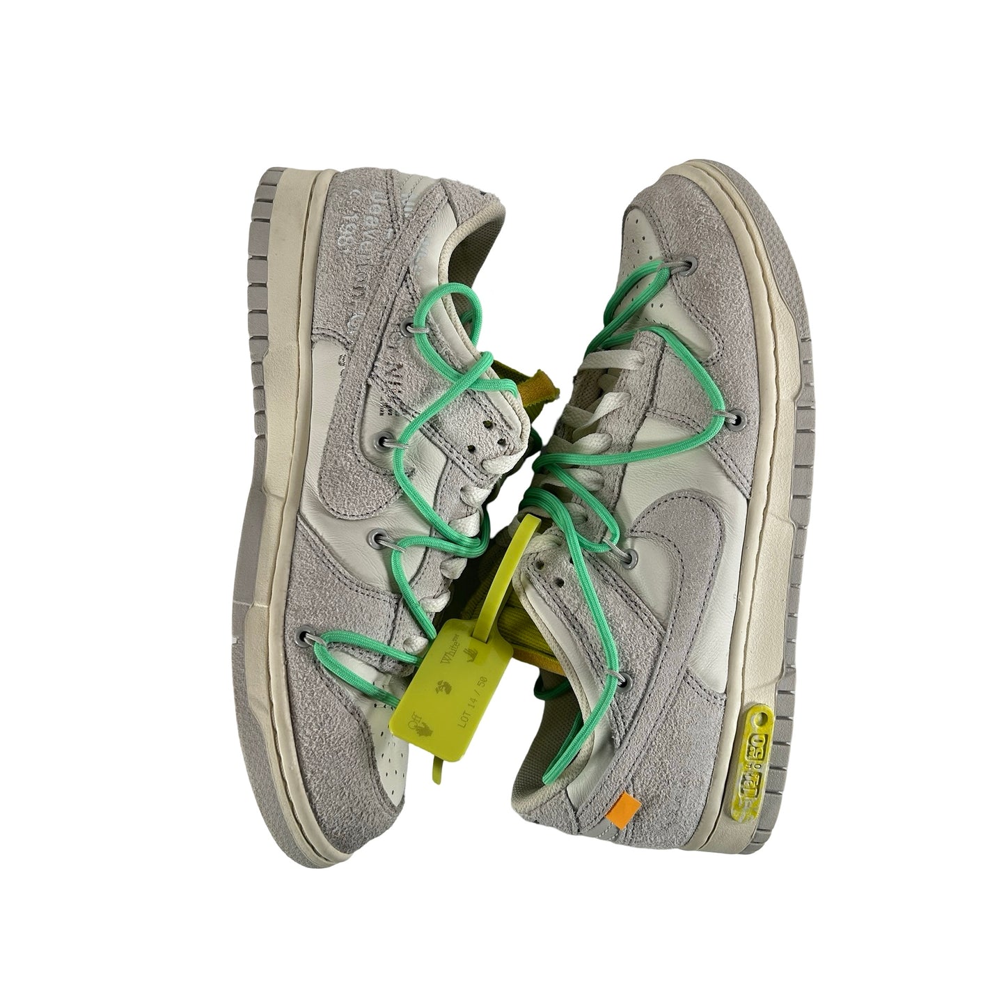 DJ0950 106 Nike Dunk Low Off-White Lot 14 [USED] - 9 M (Used2)