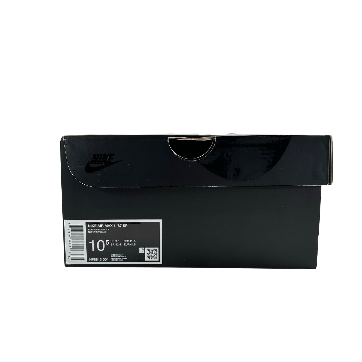 HF8813 001 Nike Air Max 1 '87 SP Supreme Black White [USED] - 10.5 M (Used)
