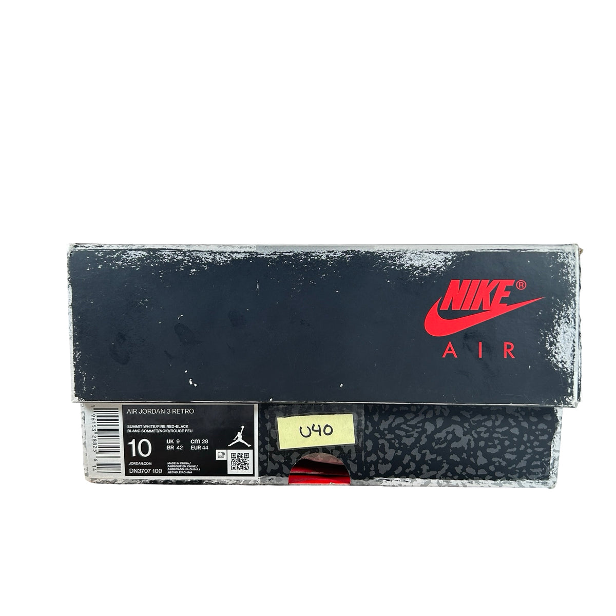 DN3707 100 Jordan 3 Retro White Cement Reimagined [USED] - 10 M (Used40)