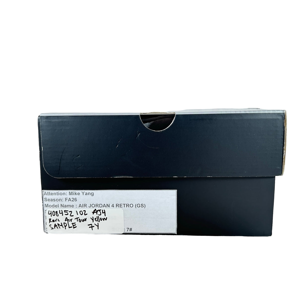 408452 102 Jordan 4 Retro Rare Air Tour Yellow (GS) - 7 Y (Sample)