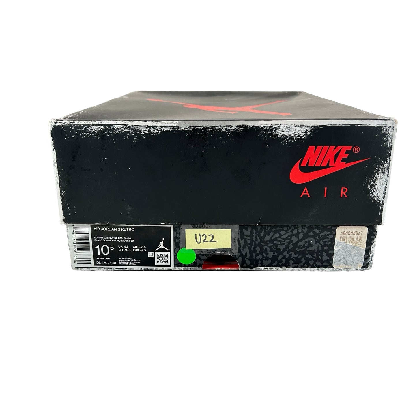 DN3707 100 Jordan 3 Retro White Cement Reimagined [USED] - 10.5 M (Used22)
