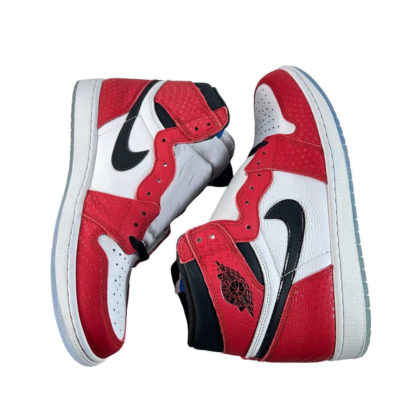 555088 602 Jordan 1 Retro High Spider-Man Origin Story - 11 M (Yellowing) (Blue Dye on Midsole)