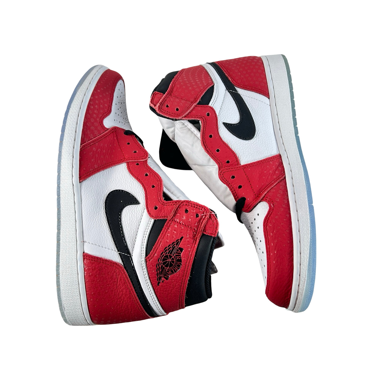 555088 602 Jordan 1 Retro High Spider-Man Origin Story - 11 M (Yellowing) (Blue Dye on Midsole)