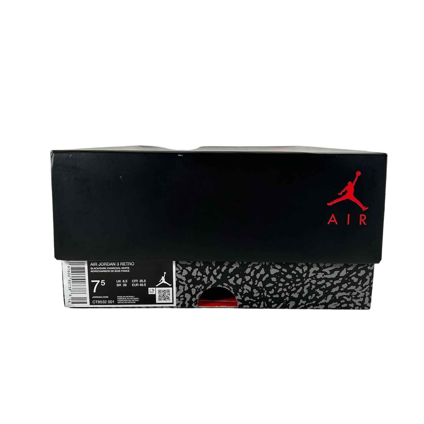 CT8532 001 Jordan 3 Retro Black Cat (2025) [USED] - 7.5 M (Used)