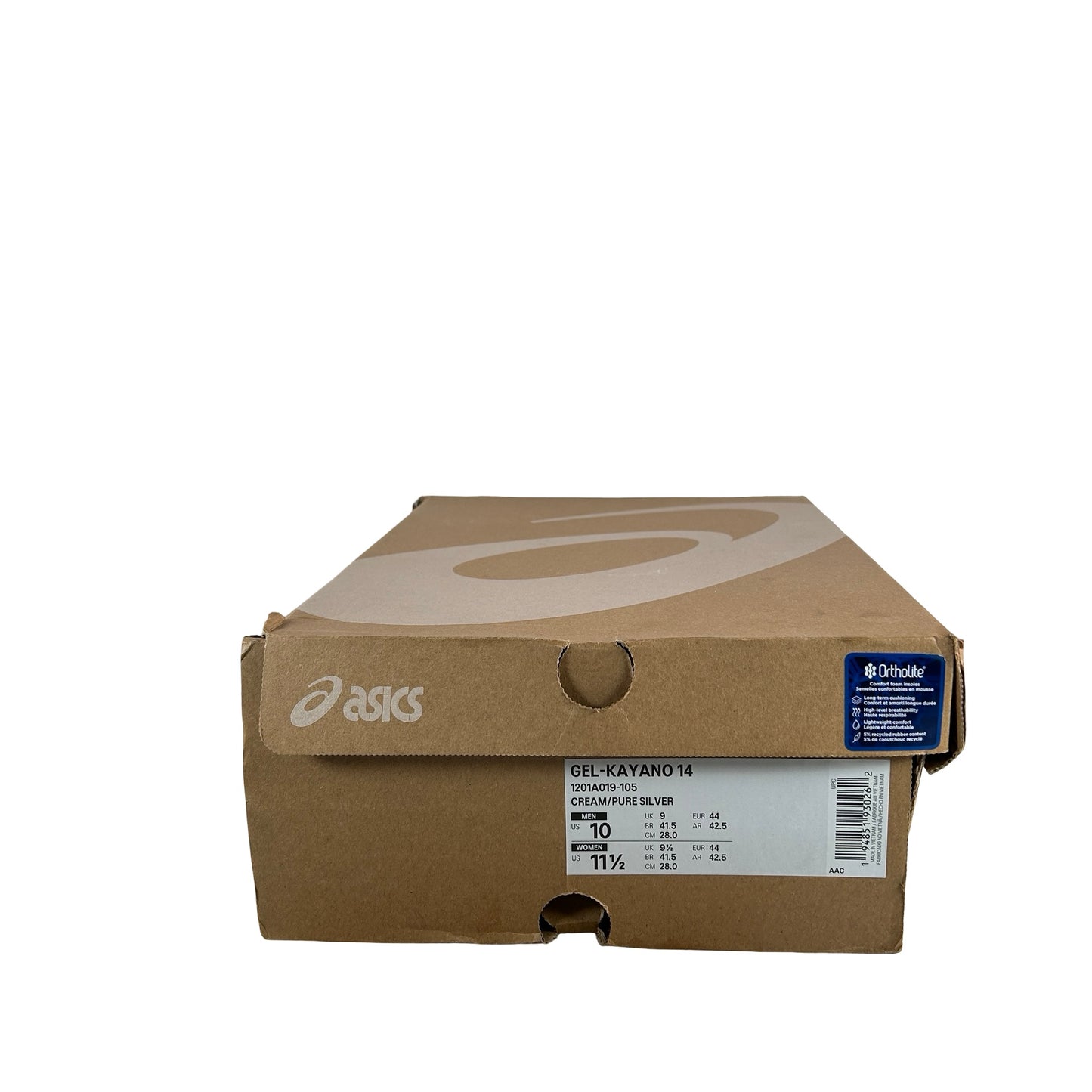 1201A019 105 ASICS Gel-Kayano 14 Cream Pure Silver Champagne [USED] - 10 M (Used)