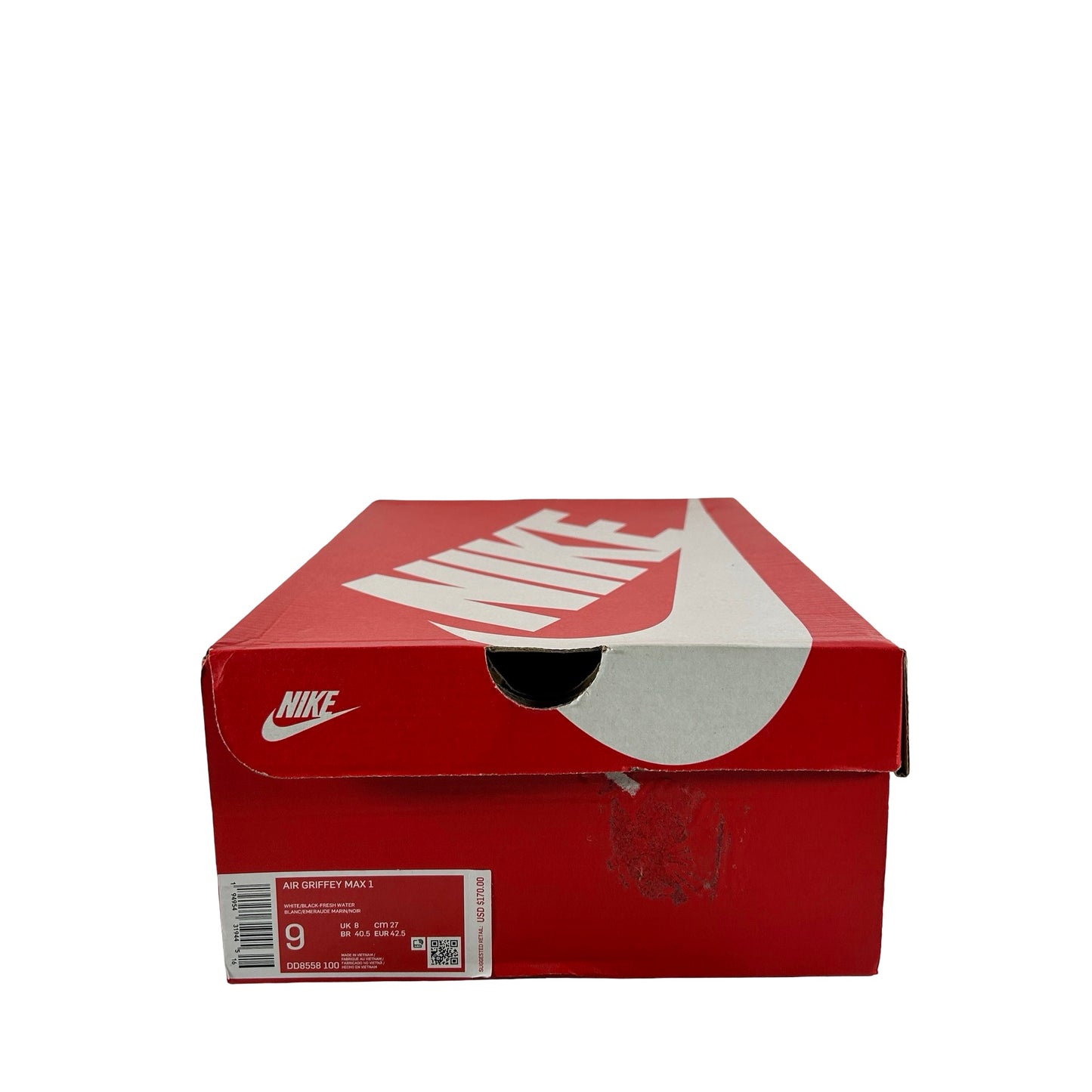 DD8558 100 Nike Air Griffey Max 1 White Freshwater (2021) [USED] - 9 M (Used)