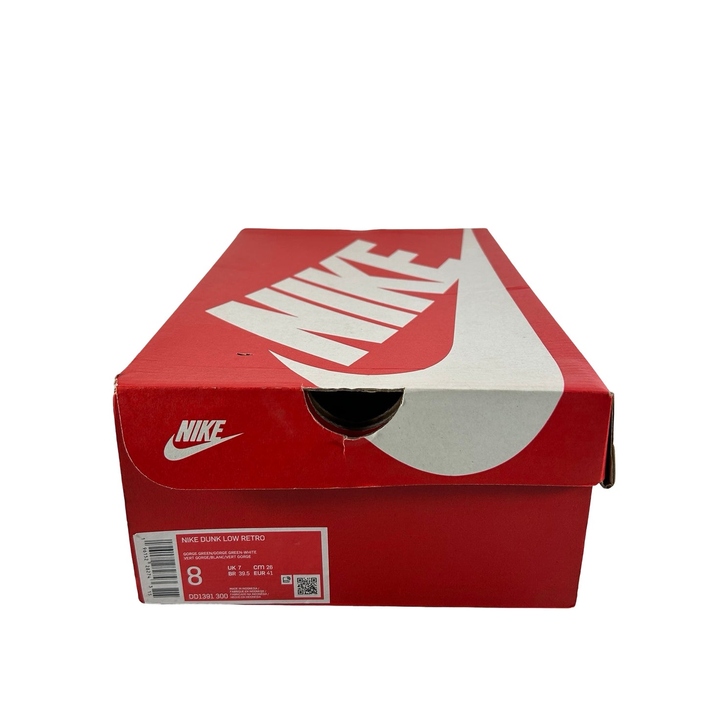 DD1391 300 Nike Dunk Low Retro Miami Hurricanes [USED] - 8 M (Used)