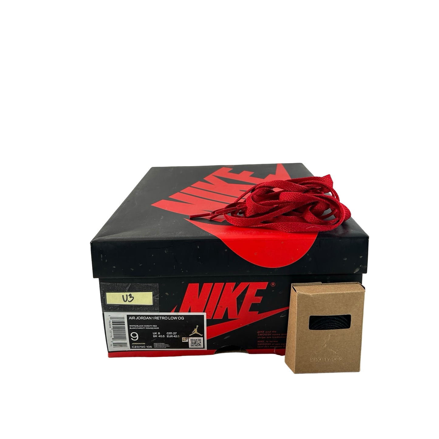 CZ0790 106  Jordan 1 Retro Low OG Black Toe (2023) [USED] - 9 M (Used3)