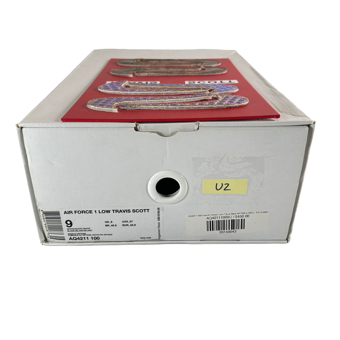 AQ4211 100 Nike Air Force 1 Low Travis Scott (AF100) [USED] - 9 M (Used2)