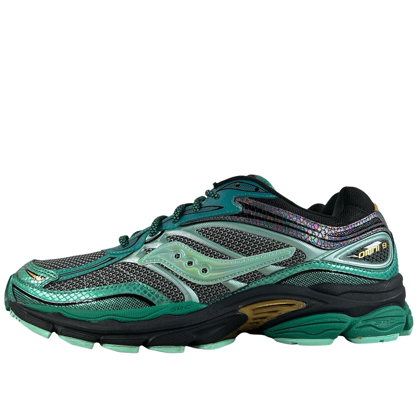 S70934 2 Saucony ProGrid Omni 9 Glowaconstrictor Green [USED] - 9.5 M (Used)