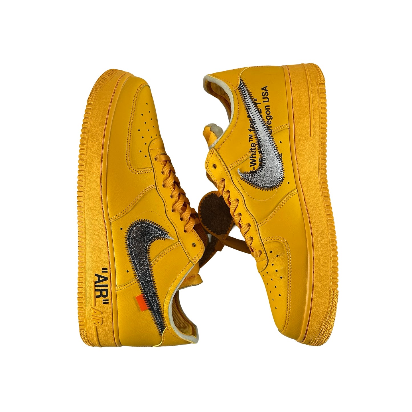 DD1876 700 Nike Air Force 1 Low Off-White ICA University Gold [USED] - 11 M (Used)