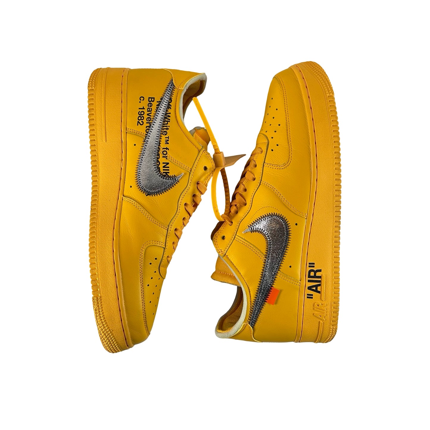 DD1876 700 Nike Air Force 1 Low Off-White ICA University Gold [USED] - 11 M (Used)