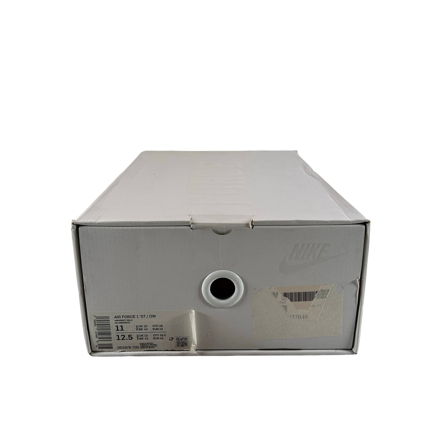 DD1876 700 Nike Air Force 1 Low Off-White ICA University Gold [USED] - 11 M (Used)