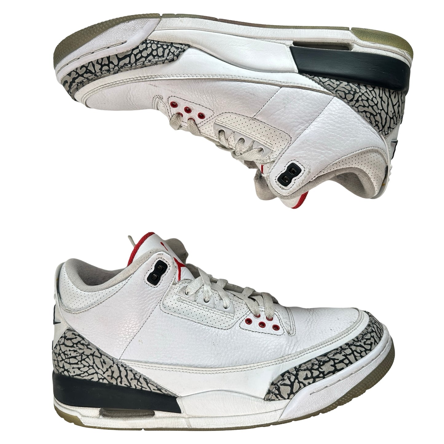 923096 101 Jordan 3 Retro Free Throw Line White Cement [USED] - 10 M (Used) (No Box)