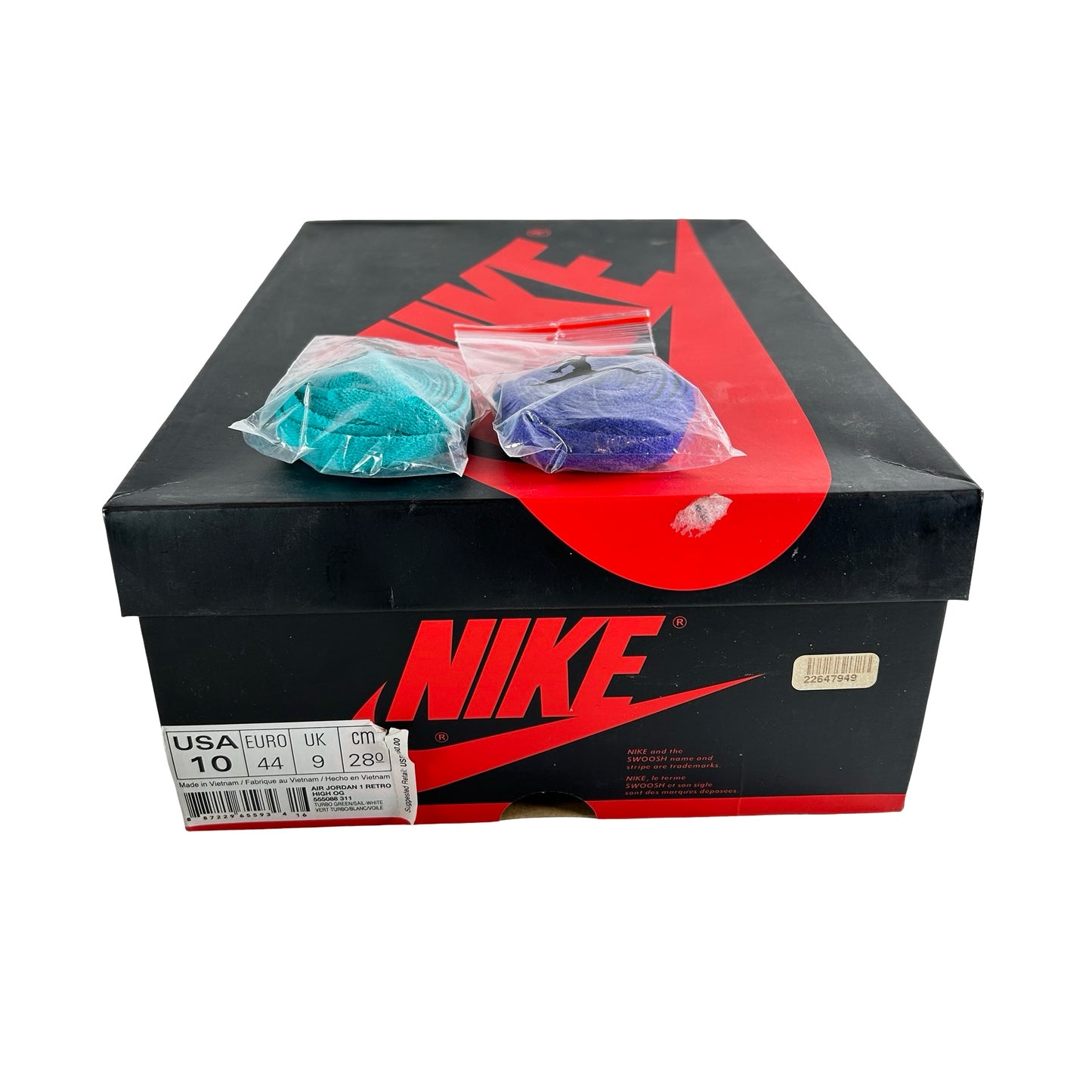 555088 311 Jordan 1 Retro High Turbo Green [USED] - 10 M (Used)