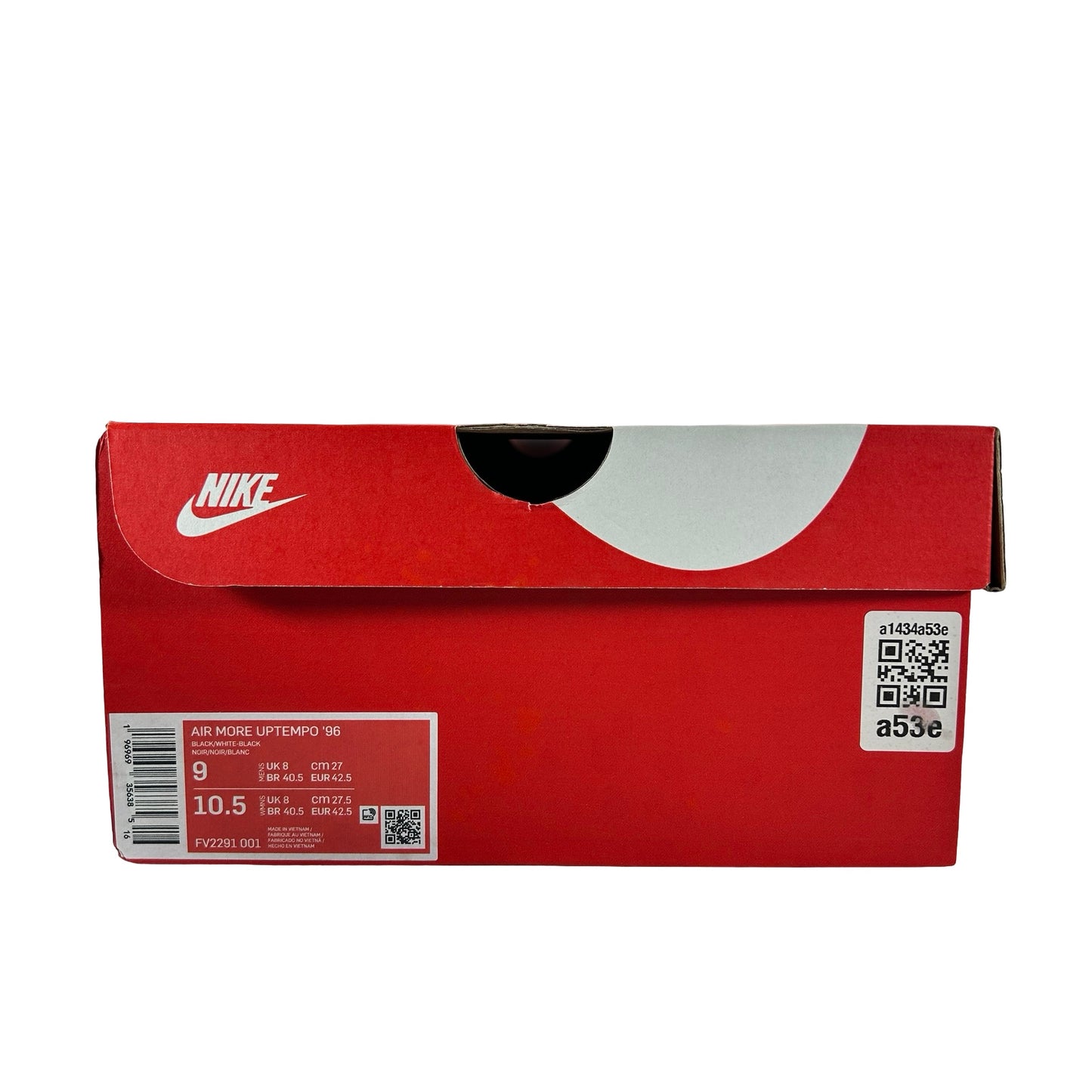 FV2291 001 Nike Air More Uptempo 96 Black White (2023) [USED] - 9 M (Used)