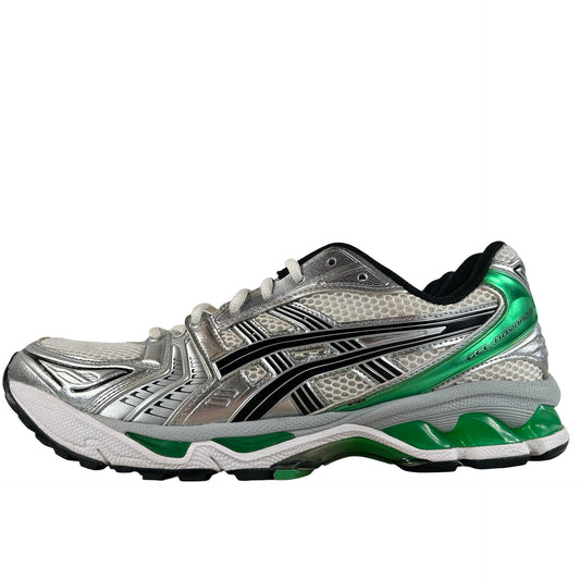 1201A019 110 ASICS Gel-Kayano 14 White Malachite Green [USED] - 9.5 M (Used2) (No Box2)