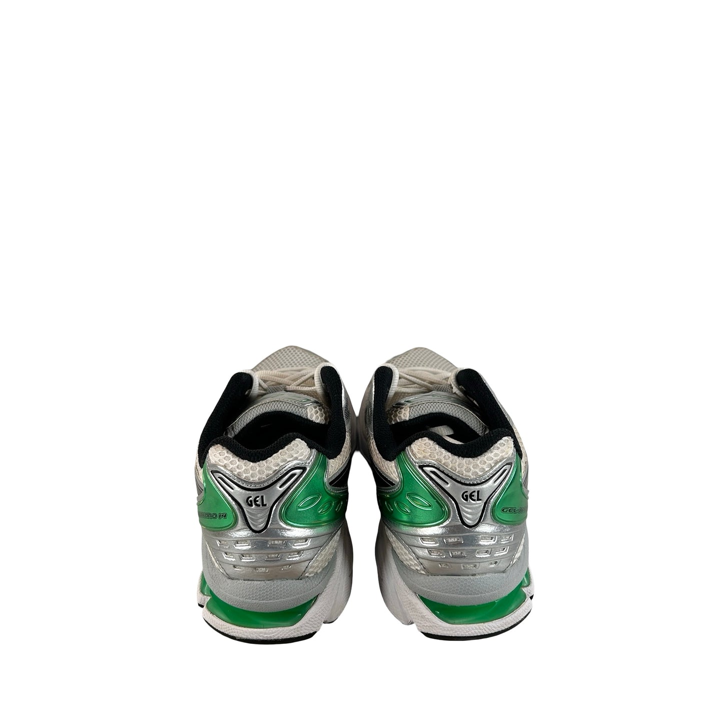 1201A019 110 ASICS Gel-Kayano 14 White Malachite Green [USED] - 9.5 M (Used2) (No Box2)