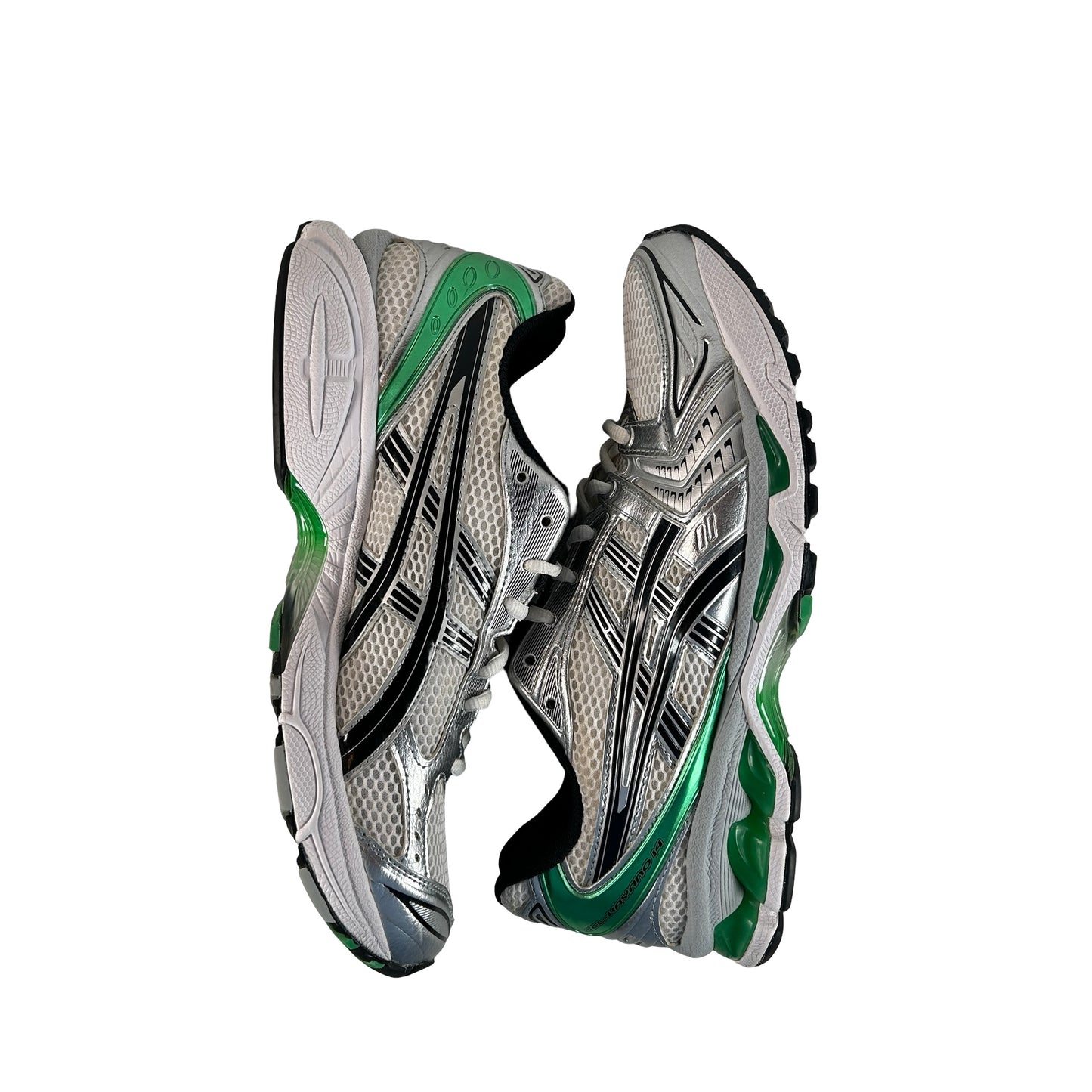 1201A019 110 ASICS Gel-Kayano 14 White Malachite Green [USED] - 9.5 M (Used2) (No Box2)