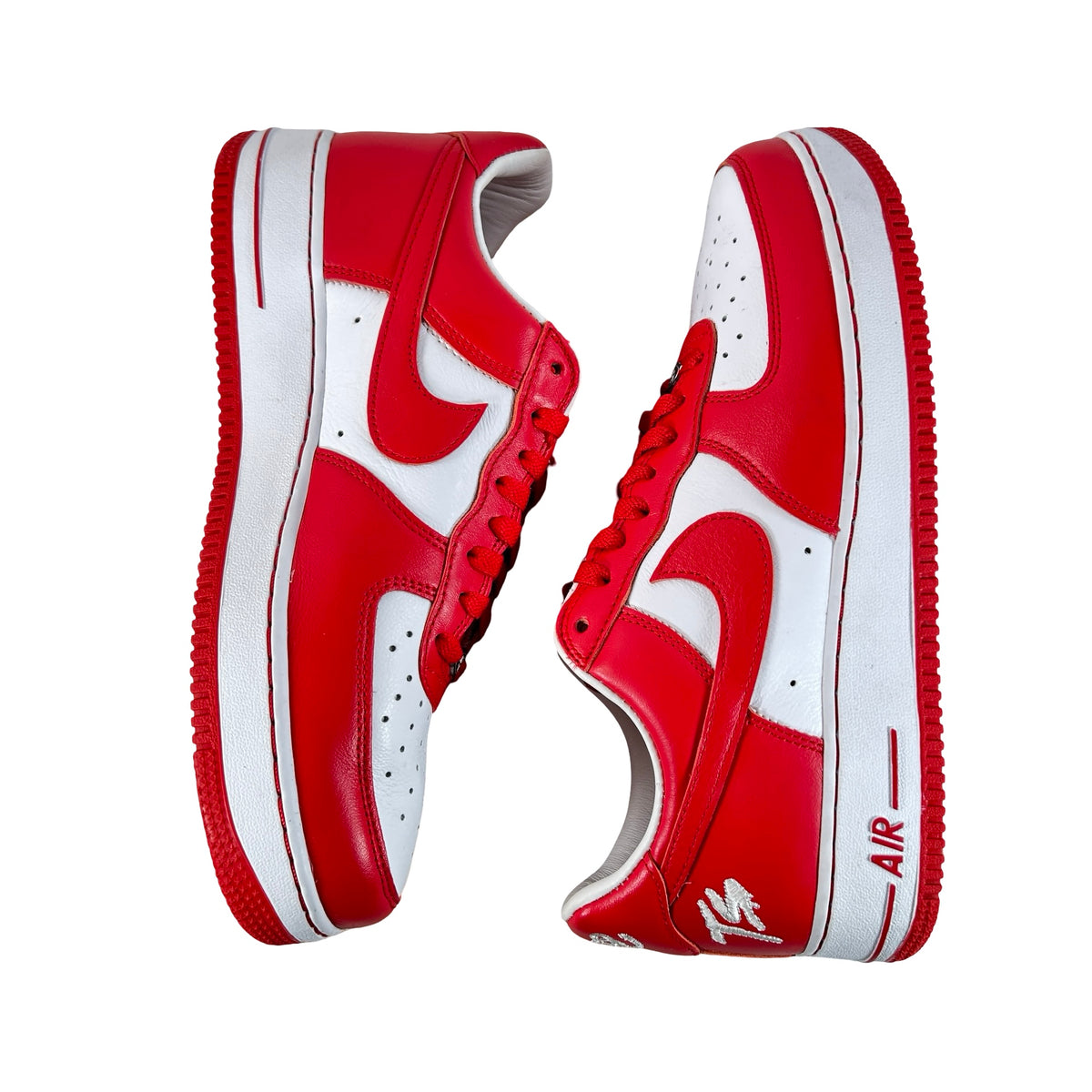 II4391 100 Nike Air Force 1 Low QS Terror Squad White University Red [USED] - 10 M (VNDS)