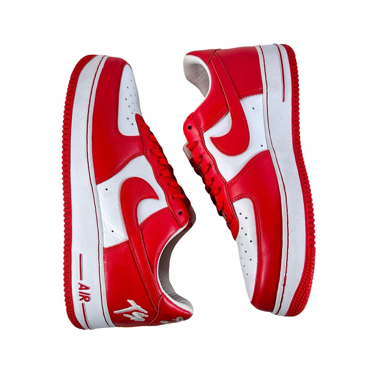 II4391 100 Nike Air Force 1 Low QS Terror Squad White University Red [USED] - 10 M (VNDS)