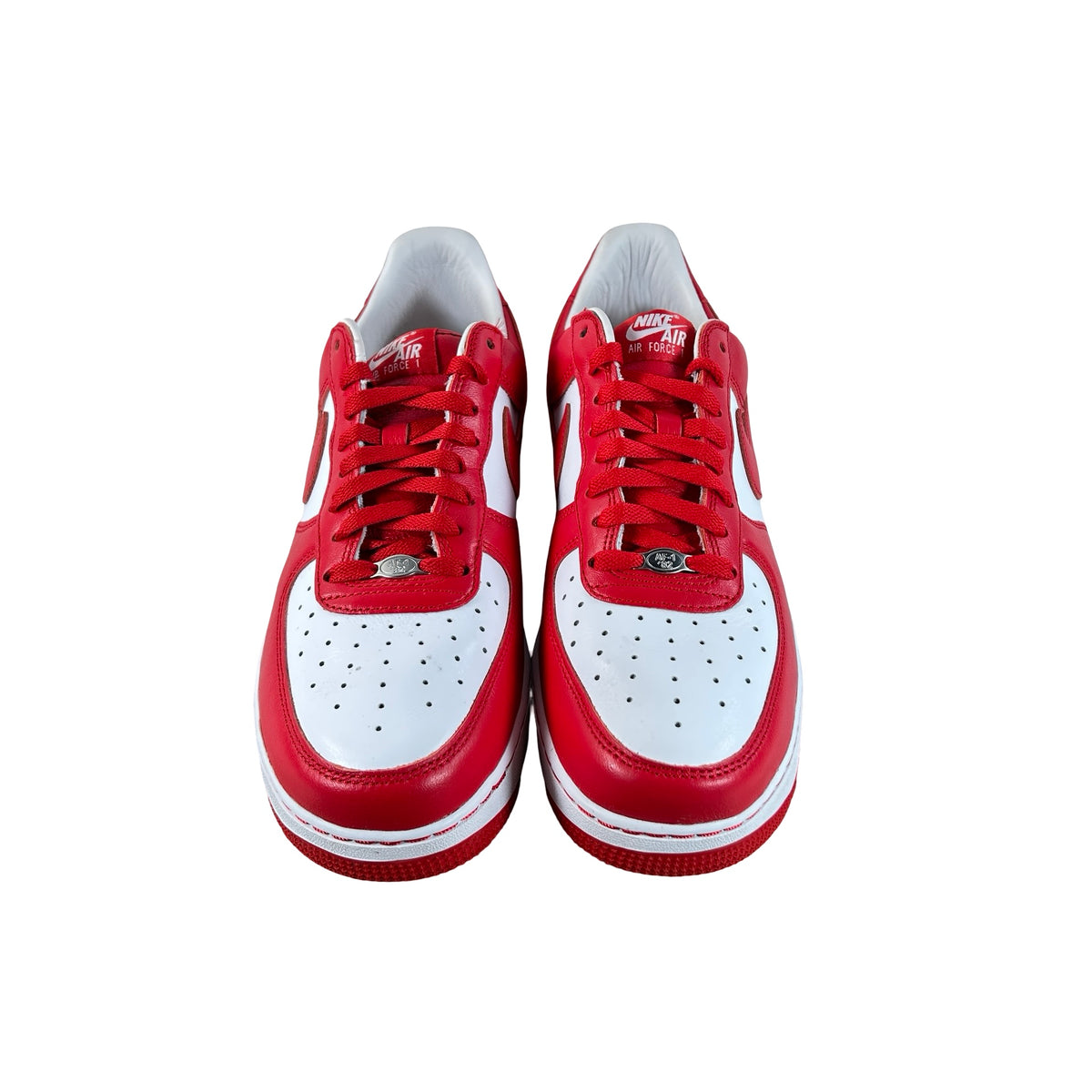II4391 100 Nike Air Force 1 Low QS Terror Squad White University Red [USED] - 10 M (VNDS)