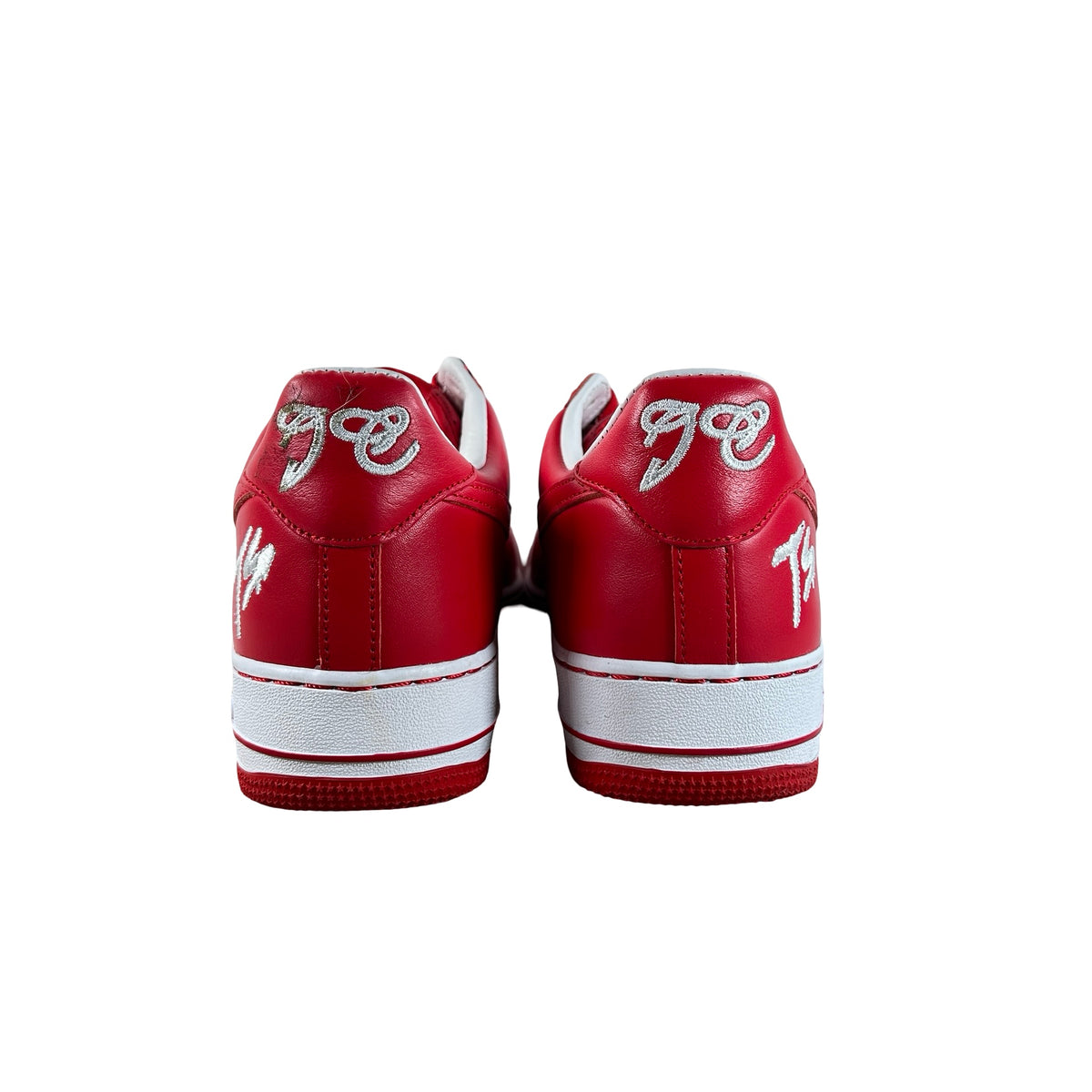 II4391 100 Nike Air Force 1 Low QS Terror Squad White University Red [USED] - 10 M (VNDS)