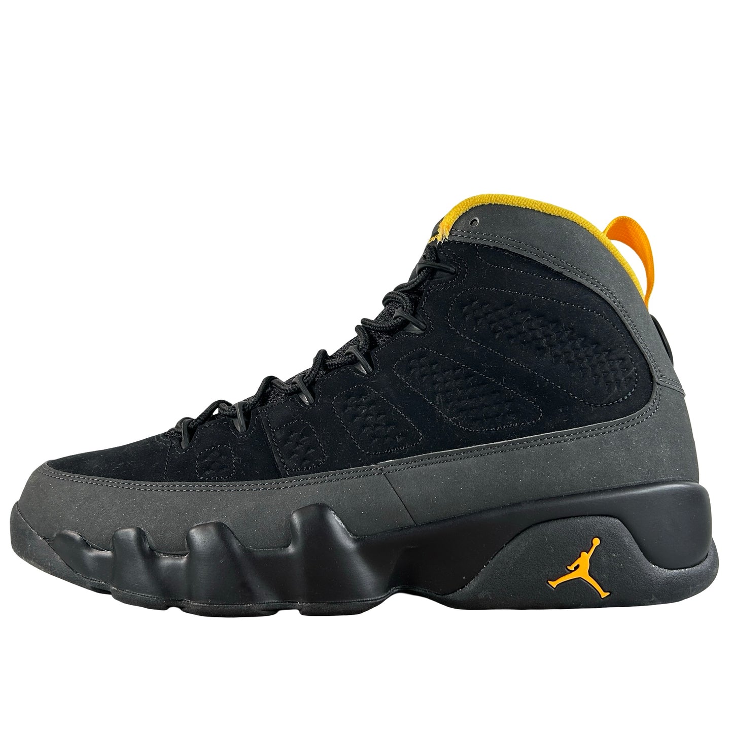 CT8019 070 Jordan 9 Retro Dark Charcoal University Gold [USED] - 9.5 M (Used2) (No Box2)