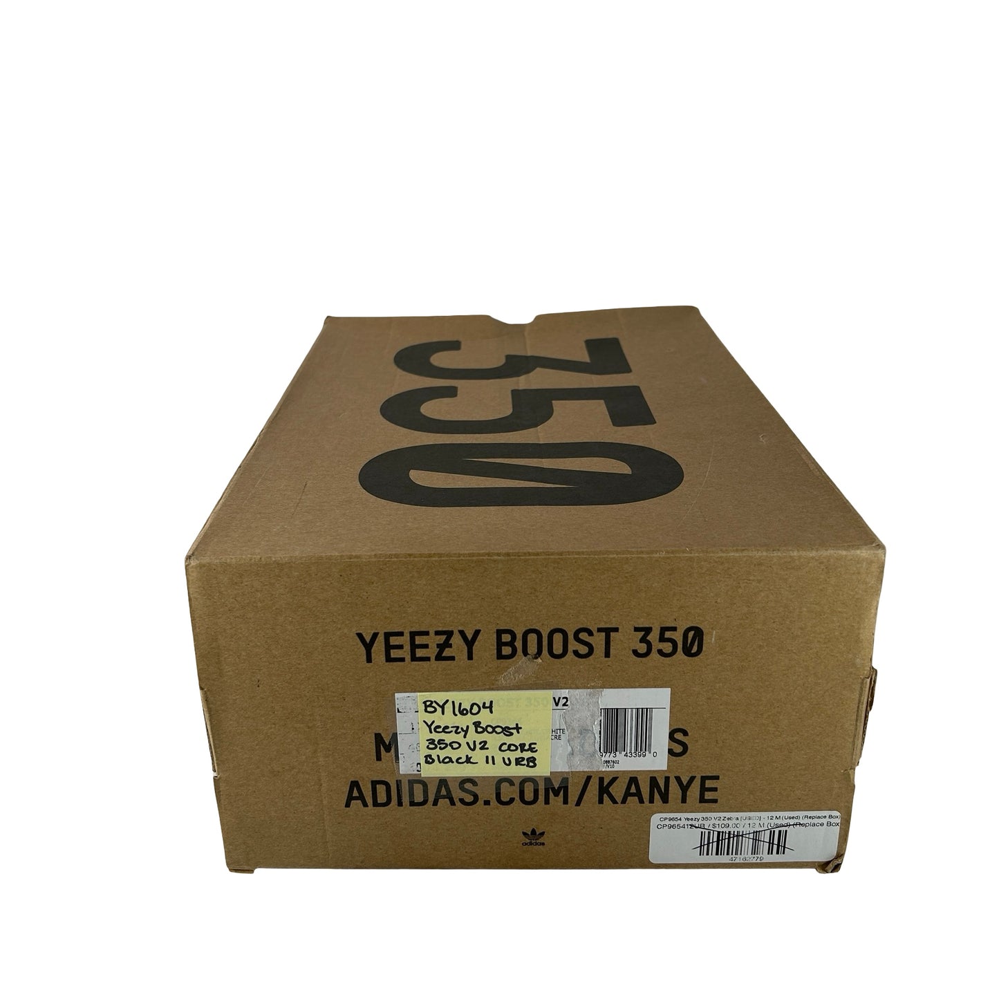 BY1604 Adidas Yeezy Boost 350 V2 Core Black White [USED] - 11 M (Used) (Replace Box)