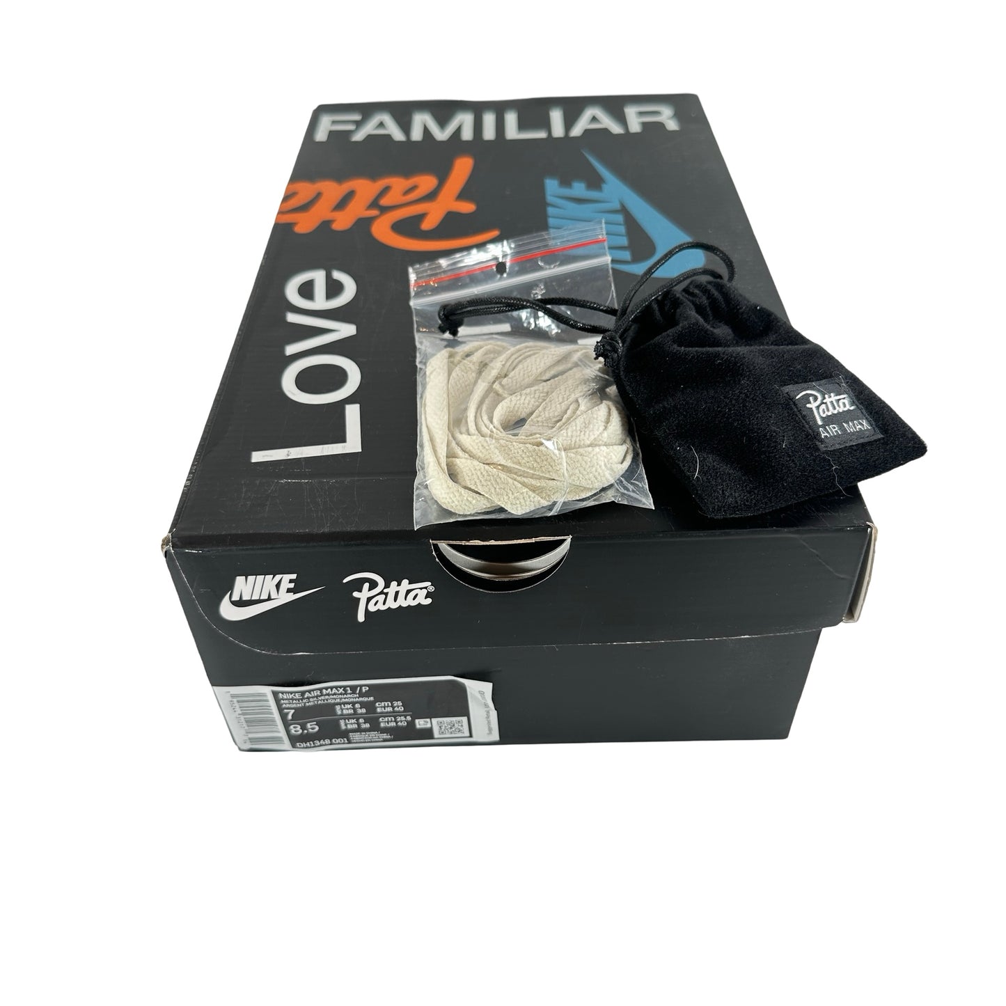 DH1348 001 Nike Air Max 1 Patta Waves Monarch (with Bracelet) [USED] - 7 M (Used)