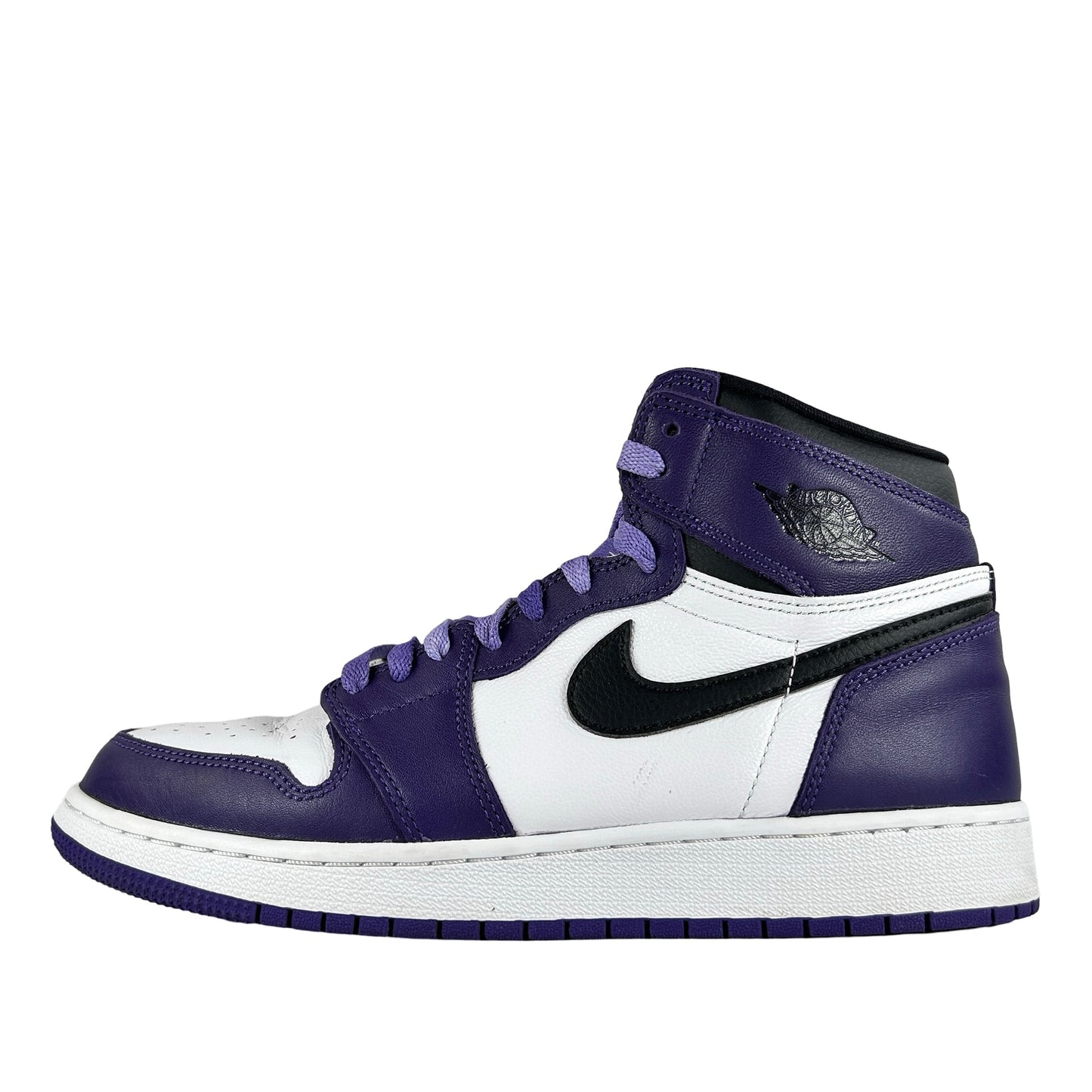 575441 500 Jordan 1 Retro High Court Purple White (GS) [USED] - 7 Y (Used) (Replace Box) (No Insoles)