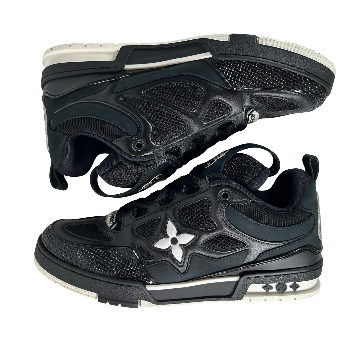 1AARR1 Louis Vuitton LV Skate Sneaker Black White [USED] - LV 10 (VNDS)