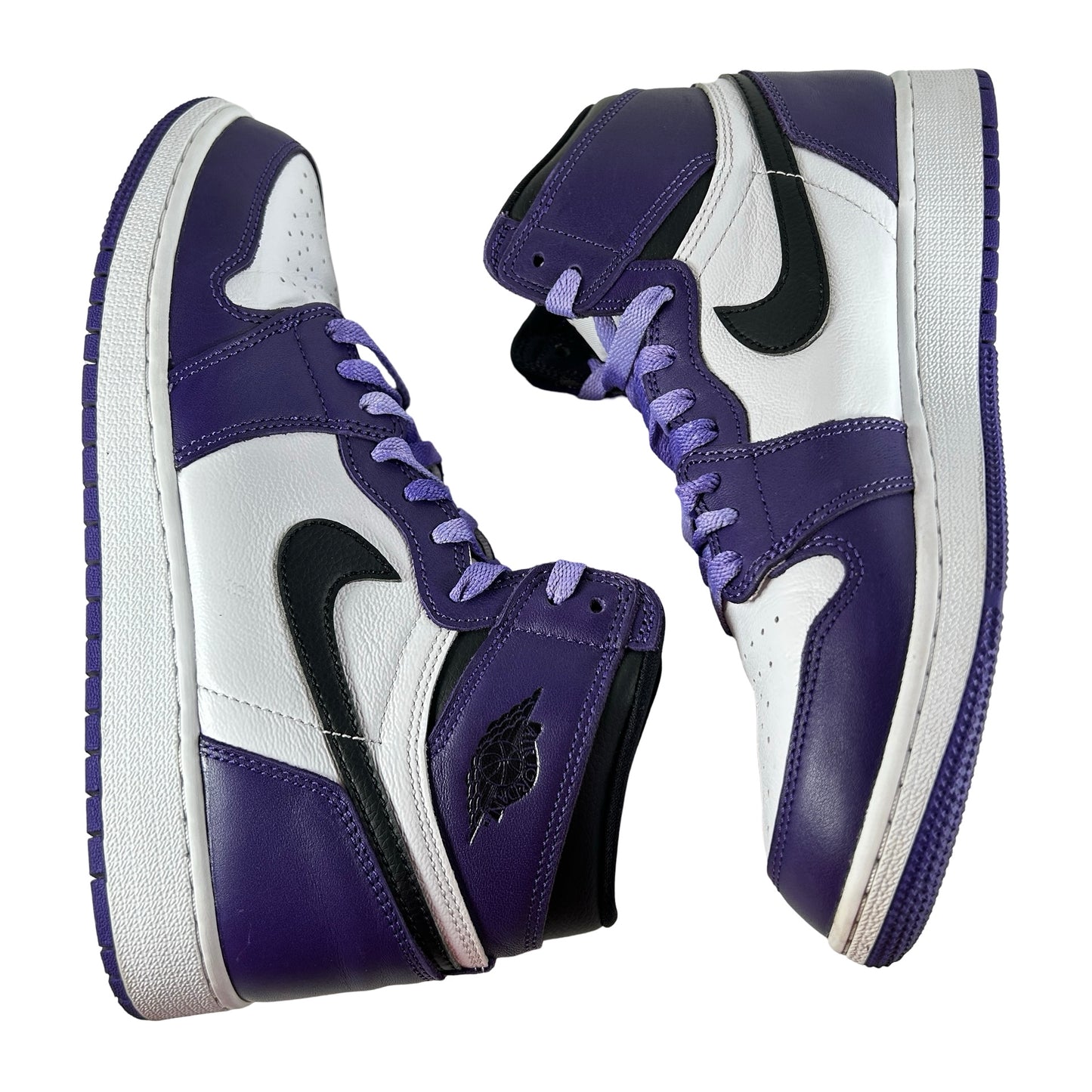575441 500 Jordan 1 Retro High Court Purple White (GS) [USED] - 7 Y (Used) (Replace Box) (No Insoles)