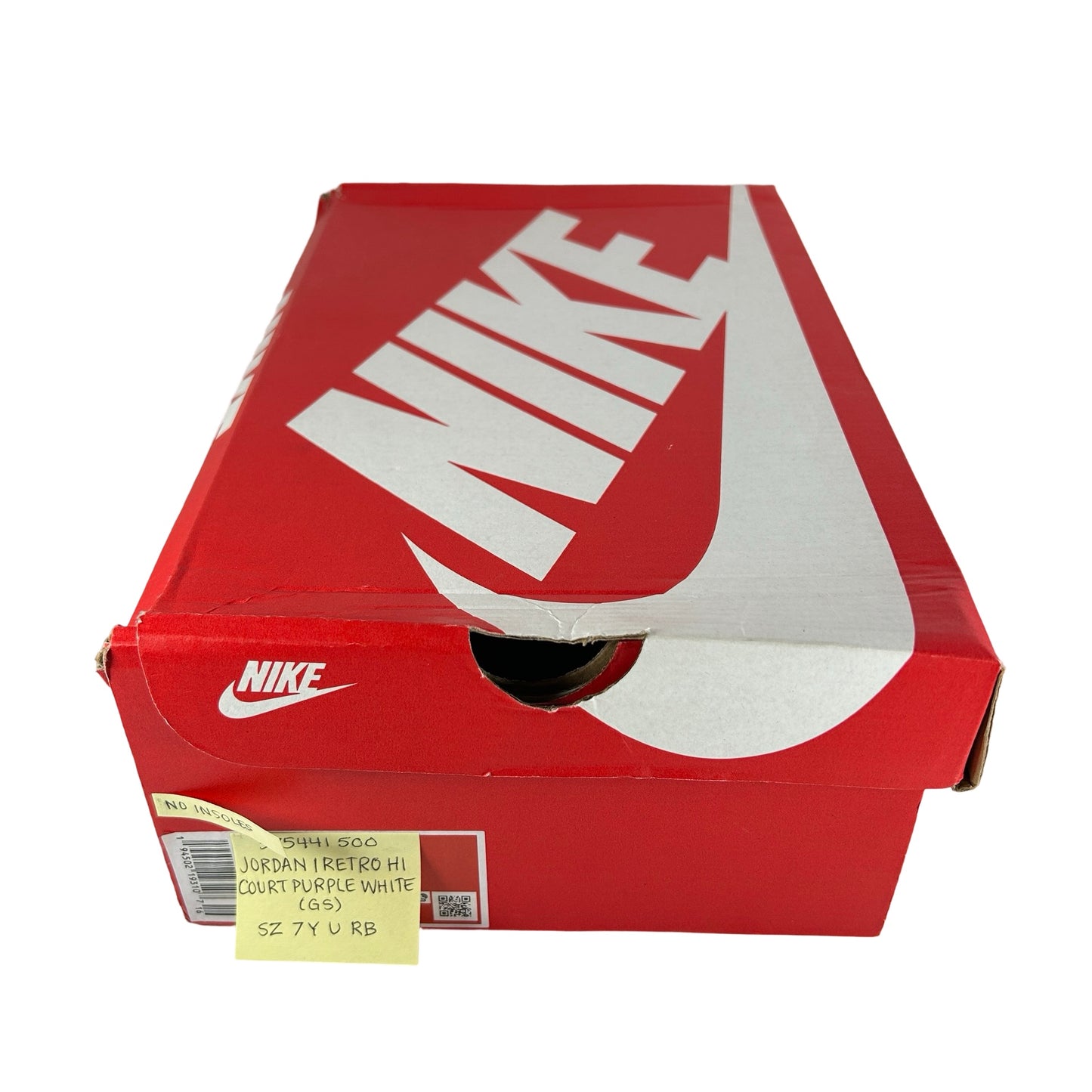 575441 500 Jordan 1 Retro High Court Purple White (GS) [USED] - 7 Y (Used) (Replace Box) (No Insoles)