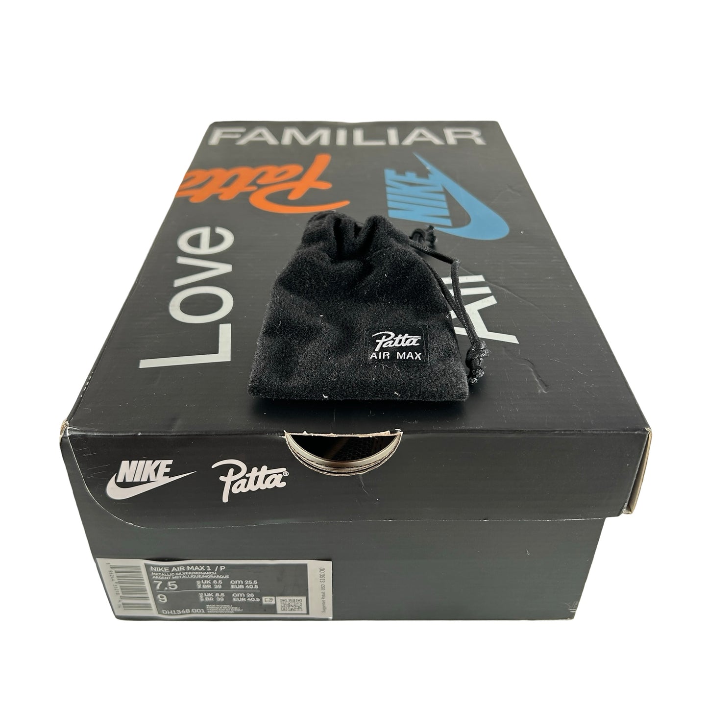 DH1348 001 Nike Air Max 1 Patta Waves Monarch (with Bracelet) [USED] - 7.5 M (Used)