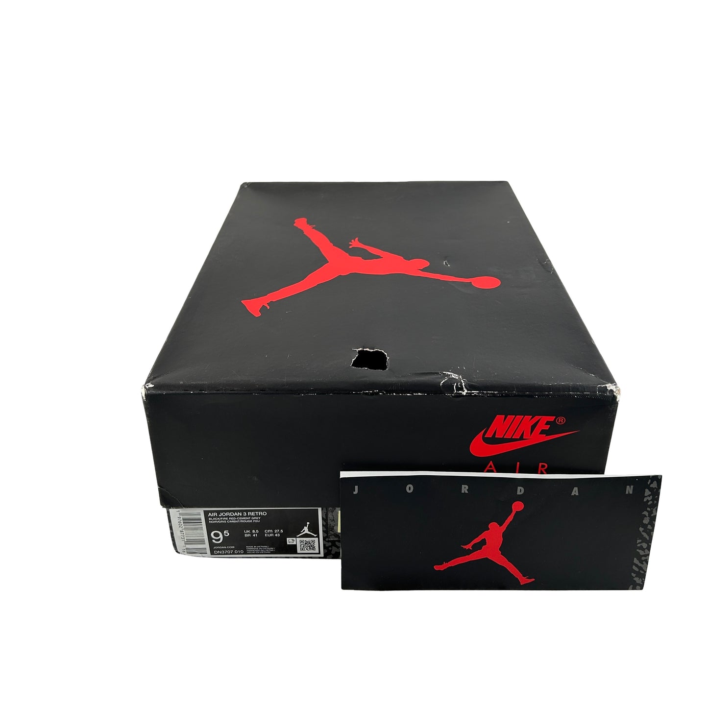 DN3707 010 Jordan 3 Retro Black Cement Reimagined (2024) [USED] - 9.5 M (Used17))