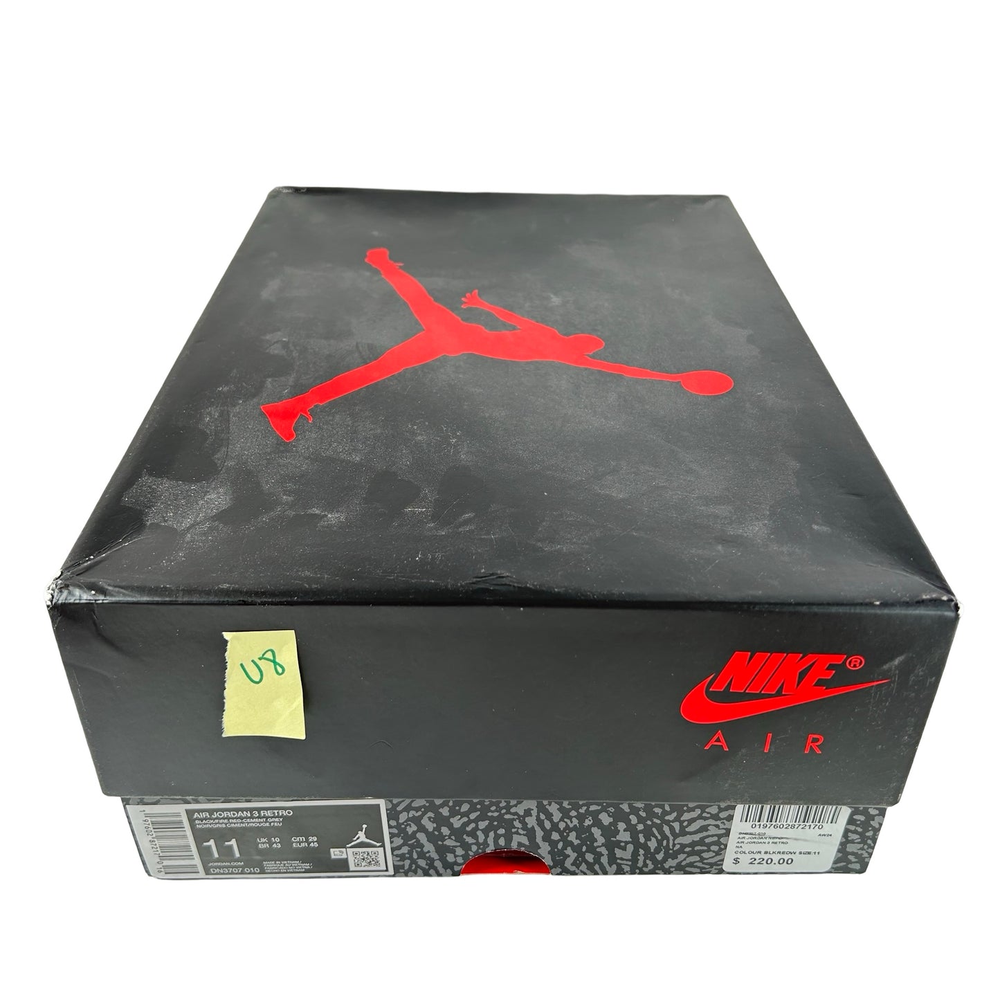 DN3707 010 Jordan 3 Retro OG Black Cement (2024) [USED] - 11 M (Used8)