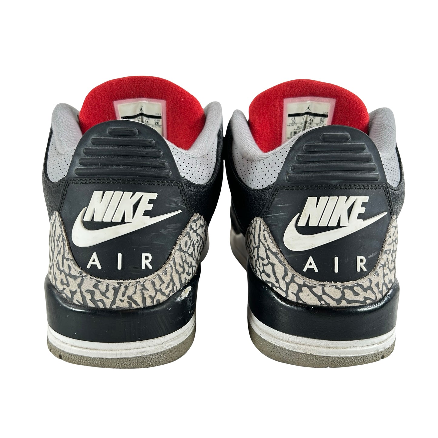854262 001 Jordan 3 Black Cement 2018 [USED] - 10 M (Used4) (No Box4)