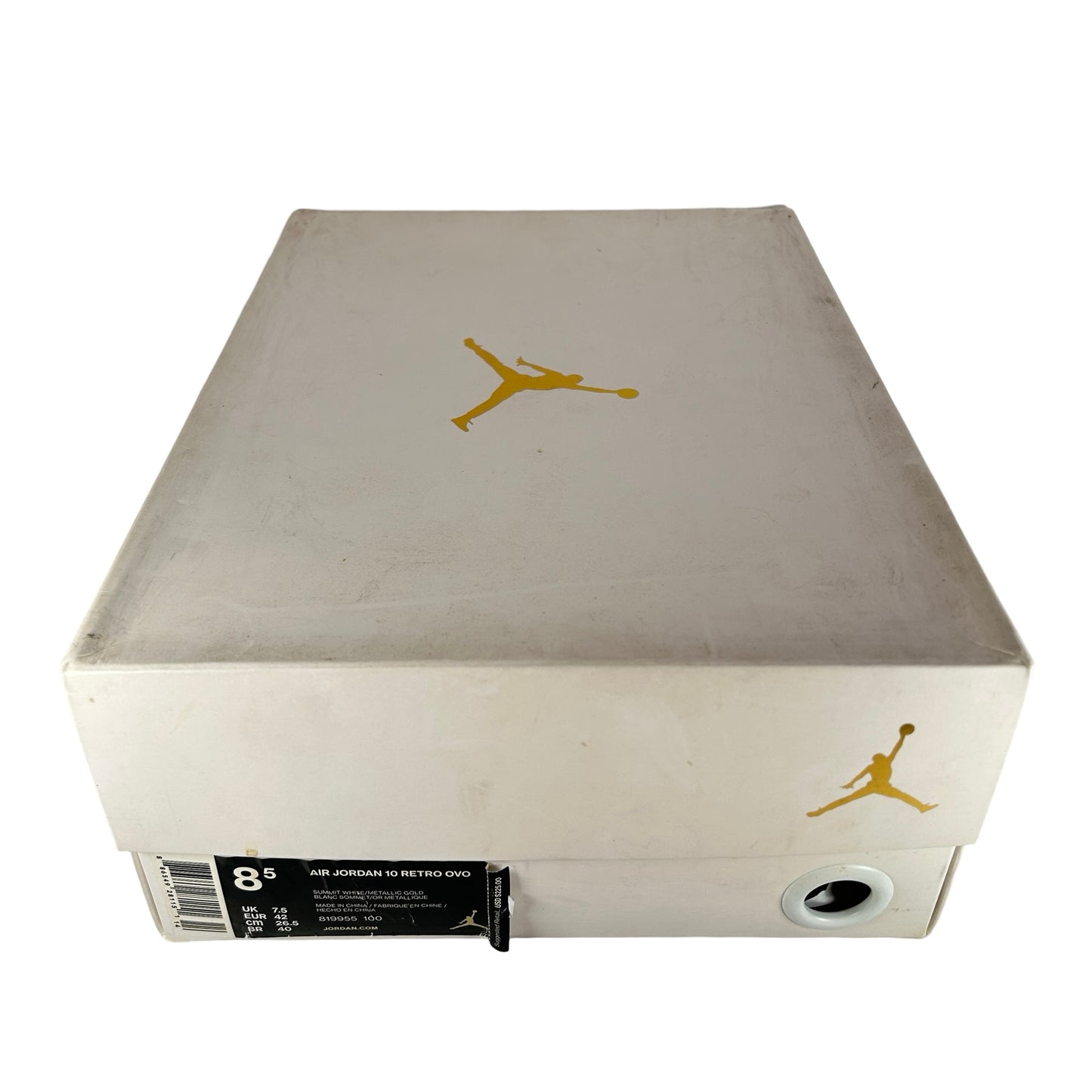819955 100 Jordan 10 Retro Drake OVO White [USED] - 8.5 M (Used)